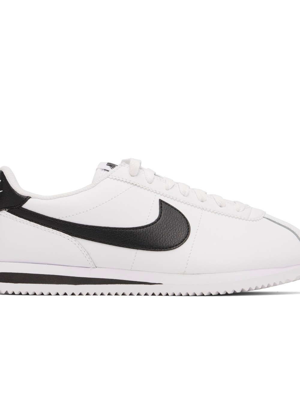 Nike Classic Cortez Leather Sneakers (White / Black) - Women's Size 6